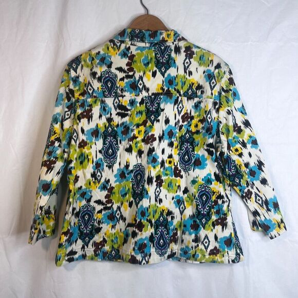 Kaktus Southwestern Print Lightweight Jacket Maximalist Cotton Bold Size Large - Picture 4 of 8